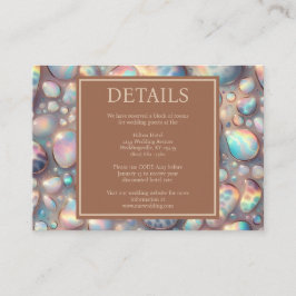 Tarjeta De Recepción Exotic Posh Reception Details Enclosure Cards