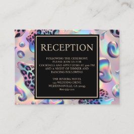 Tarjeta De Recepción Exotic Posh Reception Details Enclosure Cards