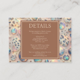 Tarjeta De Recepción Exotic Posh Reception Details Enclosure Cards