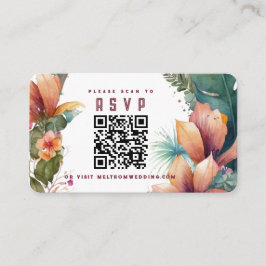 Tarjeta De Recepción Exploración de las flores exóticas al gabinete de 