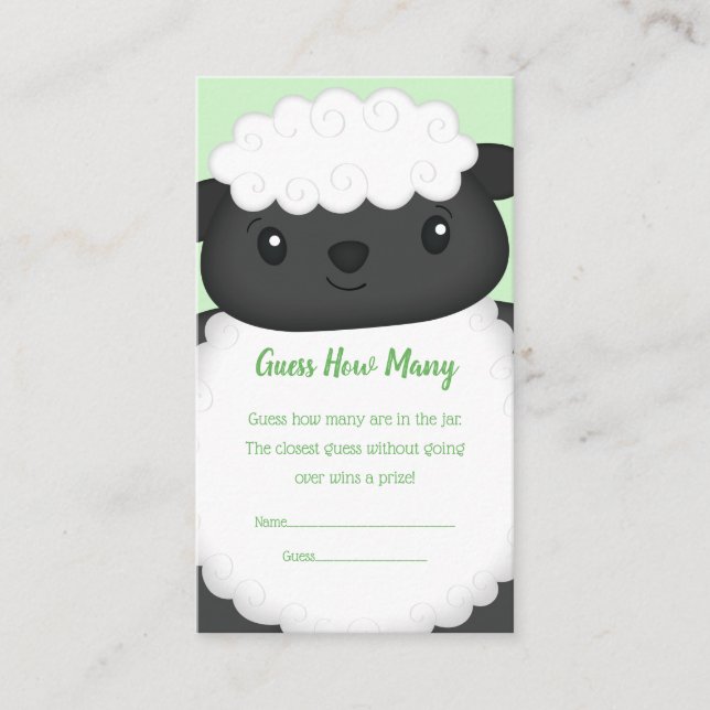 Tarjeta De Recepción Explotación de ovejas Baby Shower (Anverso)