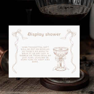 Tarjeta De Recepción Exposición de Boda Martini Espresso de Ducha