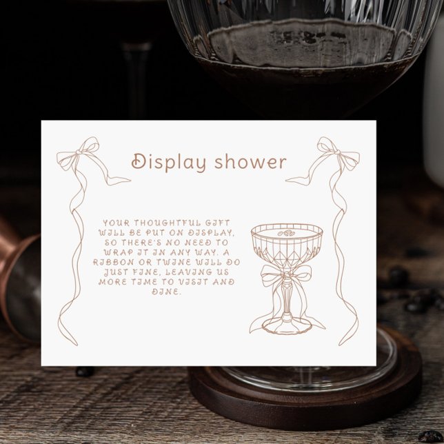 Tarjeta De Recepción Exposición de Boda Martini Espresso de Ducha (Subido por el creador)