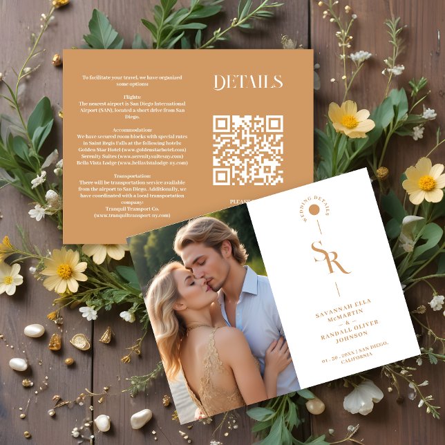 Tarjeta De Recepción Exquisite Chic Minimalist Gold Wedding Initials (Exquisite Chic Minimalist Gold Effect Wedding Initials Enclosure Card.)