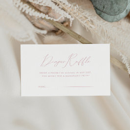 Tarjeta De Recepción Extravagante Rosa Polvoriento Baby Shower Diaper R