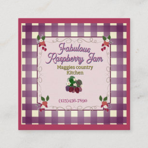Tarjeta De Recepción fabulosa mermelada de frambuesa LABEL