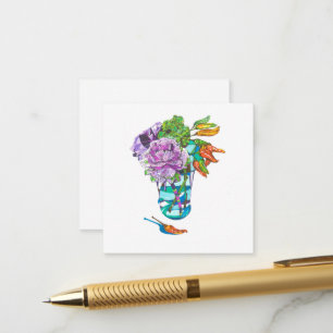 Tarjeta De Recepción Fabuloso Ramo Vegetal de Otoño