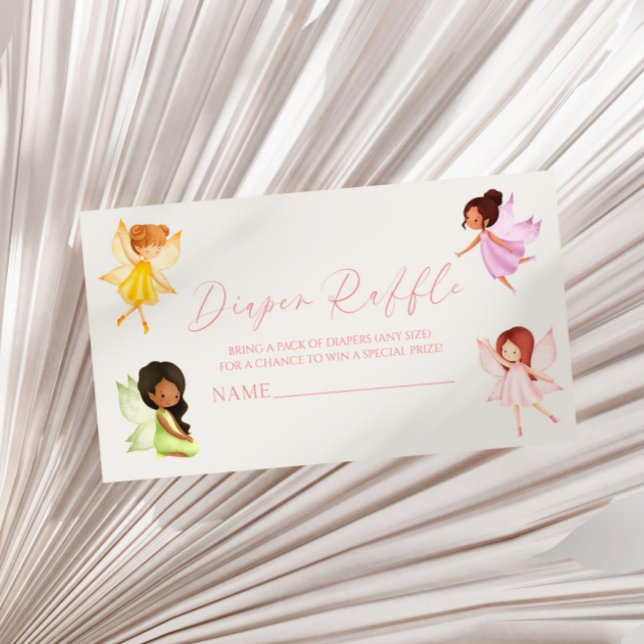 Tarjeta De Recepción Fairy Baby Shower Diaper Raffle encantado (Subido por el creador)