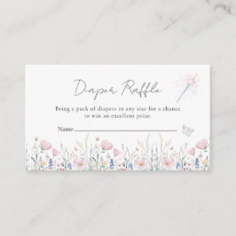 Tarjeta De Recepción Fairy Wildflower Encantado Whimsical Baby Shower