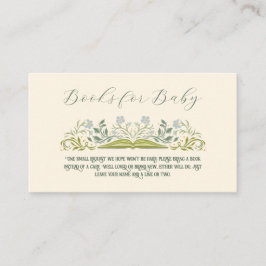 Tarjeta De Recepción Fairytale Baby Shower Books for Baby Insert Card