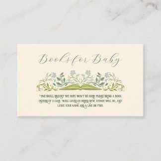 Tarjeta De Recepción Fairytale Baby Shower Books for Baby Insert Card