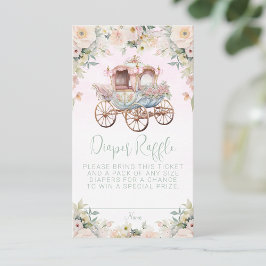 Tarjeta De Recepción Fairytale Princesa Carriage Diaper Raffle