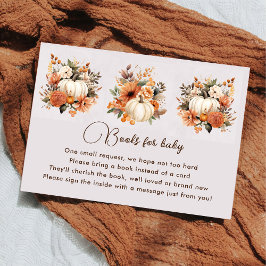 Tarjeta De Recepción Fall Baby Shower Book Request Enclosure Card