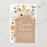 Fall Boho Fairy Wildflower Books para Baby Shower