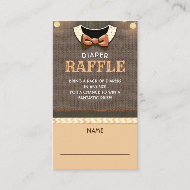 Tarjeta De Recepción Fall Diaper Raffle Ticket (Anverso)