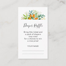 Fall Foliage Bouquet Baby Shower Diaper Raffle