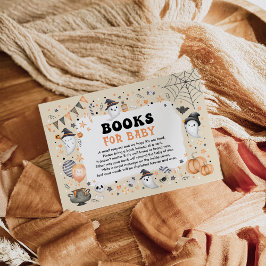 Tarjeta De Recepción Fall Halloween Fantasmas Pumpkins Libros para Bebé