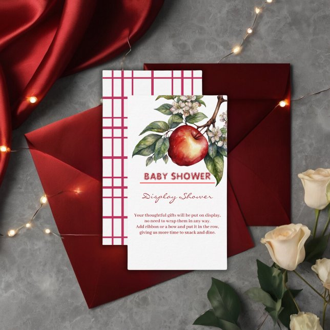 Tarjeta De Recepción Fall Harvest Apple Branch Floral Baby Shower (Subido por el creador)