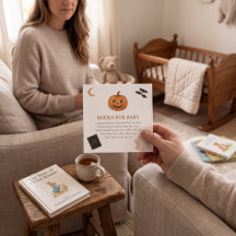 Fall Pumpkin Bat Ghost Baby Shower Book Request