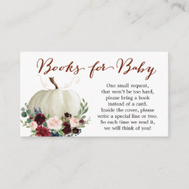 Tarjeta De Recepción Fall Pumpkin Book Request Baby Shower Card