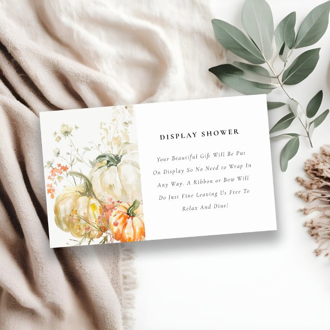 Tarjeta De Recepción Fall Wildflower Mompkin Display Shower Baby Shower (Subido por el creador)