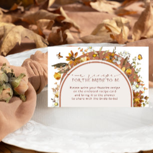 Tarjeta De Recepción Fall Wildflowers solicitud de receta para la ducha