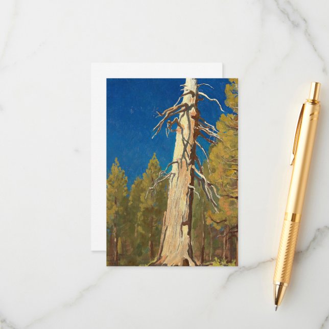 Tarjeta De Recepción Fallen Leaf de Maynard Dixon (Anverso/Reverso In Situ)