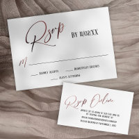 Falsa Rosa Gold Handwriting Elegante RSVP