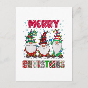 Tarjeta De Recepción Familia de gnomos divertida Navidad árbol de Navid