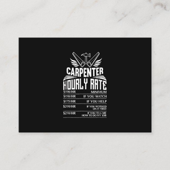 Tarjeta De Recepción Famoso carpintero de madera gran regalo papá (Anverso)