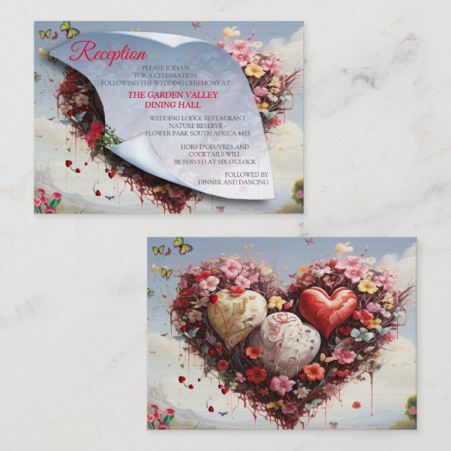 Tarjeta De Recepción Fantasías Reinos de Escenario Mágico (Anverso / Reverso)