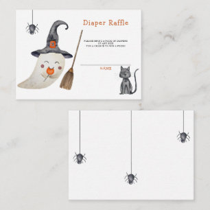 Tarjeta De Recepción Fantasma cúpula - rifa de pañales