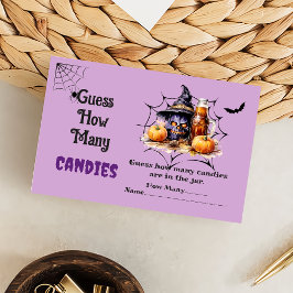 Tarjeta De Recepción Fantasma Halloween adivina cuántos partidos de can