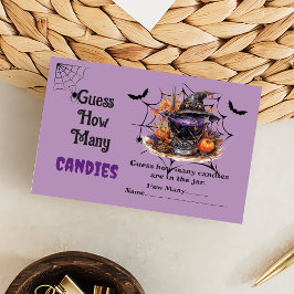 Tarjeta De Recepción Fantasma Halloween adivina cuántos partidos de can