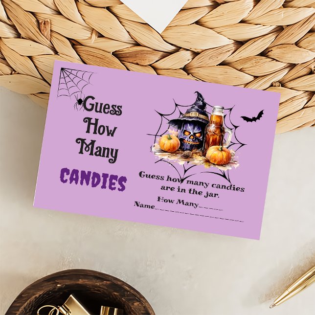 Tarjeta De Recepción Fantasma Halloween adivina cuántos partidos de can (Subido por el creador)