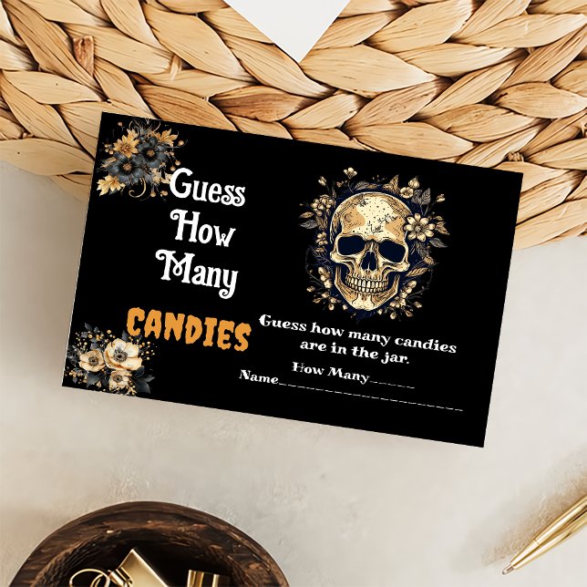 Tarjeta De Recepción Fantasma Halloween adivina cuántos partidos de can (Subido por el creador)