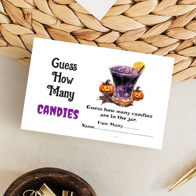 Tarjeta De Recepción Fantasma Halloween adivina cuántos partidos de can (Subido por el creador)