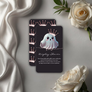 Tarjeta De Recepción Fantasma Halloween Baby Shower Little Boo