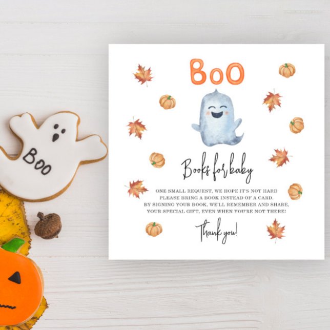 Tarjeta De Recepción Fantasma lindo - libros para boleto de bebé (Subido por el creador)