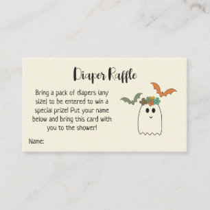 Tarjeta De Recepción Fantasmas de Baby Shower de Halloween de los años 