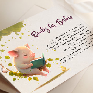 Tarjeta De Recepción Farm Animals Baby Shower Books for Baby Card