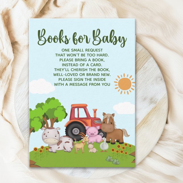 Tarjeta De Recepción Farm Barnyard Baby Shower (Subido por el creador)