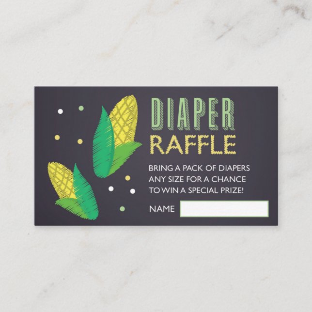 Tarjeta De Recepción Farm Corn Diaper Raffle Ticket (Anverso)