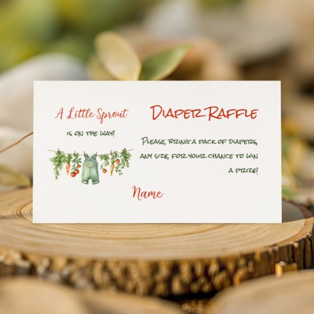 Tarjeta De Recepción Farm Little Sprout Clothesline Baby Shower Diaper (Subido por el creador)
