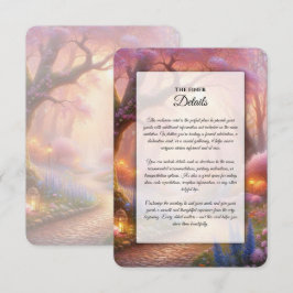 Tarjeta De Recepción Farolillo de Boda para Camino de Jardín Pastel Rom