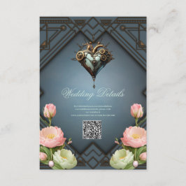 Tarjeta De Recepción Fascinante corazón de vapor punk