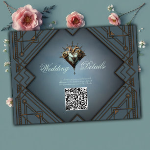 Tarjeta De Recepción Fascinante corazón de vapor punk