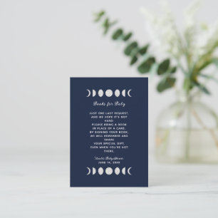 Tarjeta De Recepción Fases Lunares Astrología Trae Libros para Bebé