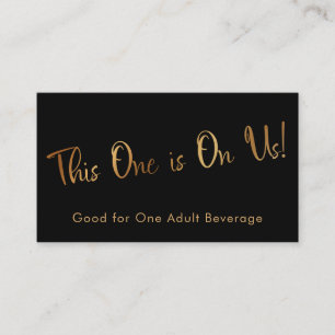 Tarjeta De Recepción Faux Gold Black Casual Bebe Tickets Insertar tarje
