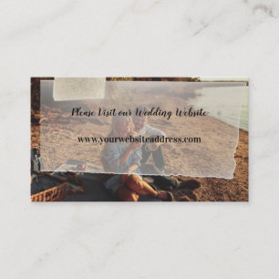 Tarjeta De Recepción Faux Vellum Foto Overlay Custom Wedding